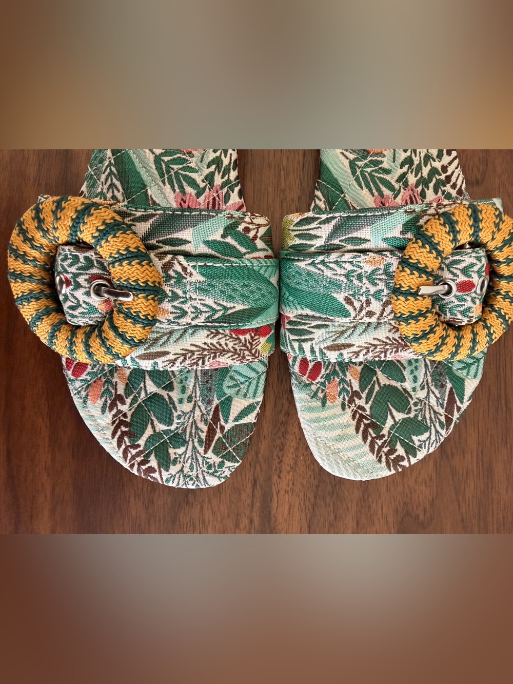 Steve Madden Multicolor Floral Slide Sandals with Buckle - Picture 2 of 4